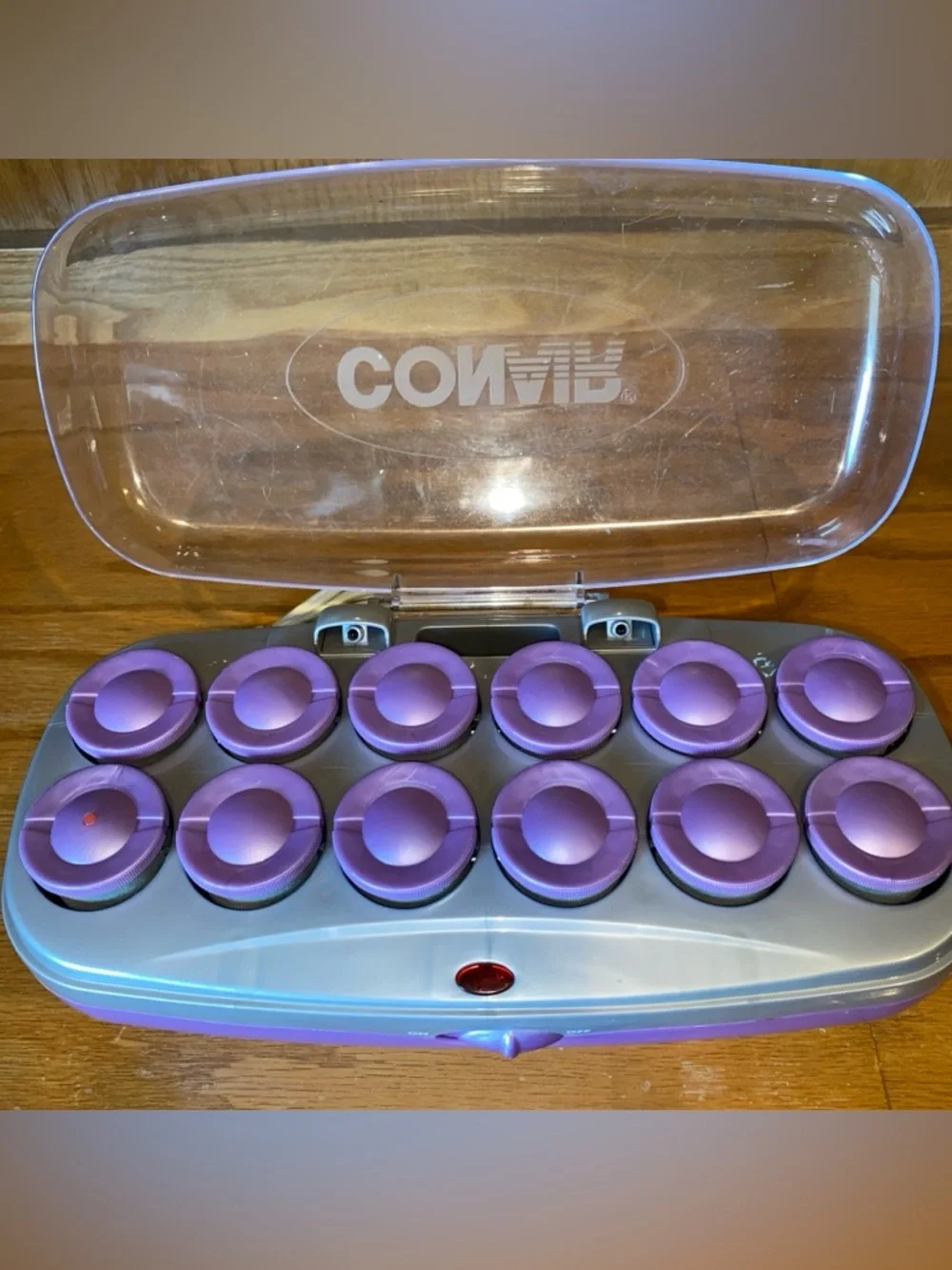 Conair Ion Shine Heated Hot Rollers Curlers 12 Jumbo Rollers & Clips CHV141X